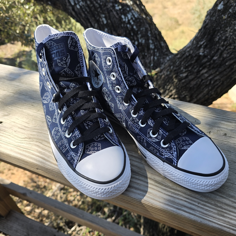 Converse High-Top Navy Blue Dice Roll Chuck Taylor All Star Sneakers